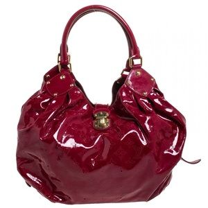 LOUIS VUITTON Limited edition Cerise Mahina patent Leather Surya XL cherry